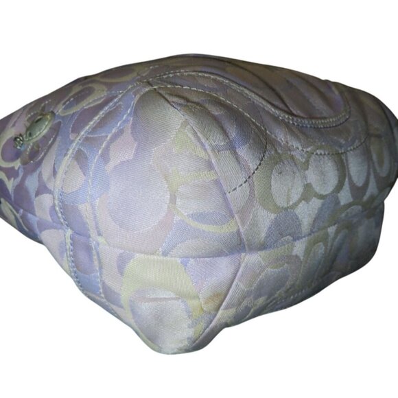 Coach 2005 Soho Lady Bumblebee Signature Optic Purple Canvas & Leather Tote - Picture 7 of 13